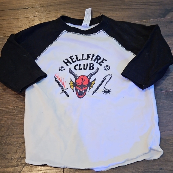 Stranger Things Toddler Shirt Hellfire Club Eddie Sz 2 - Picture 1 of 2